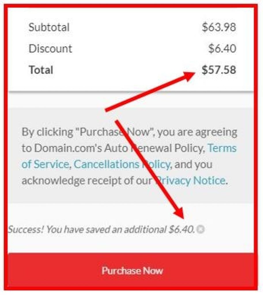 latest coupon & discount code for domain.com