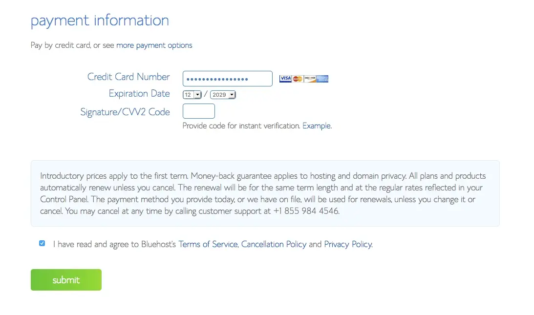 Bluehost Black Friday Sale 2022 | Cyber Monday Sales 9 Setup your Bluehost payment method: