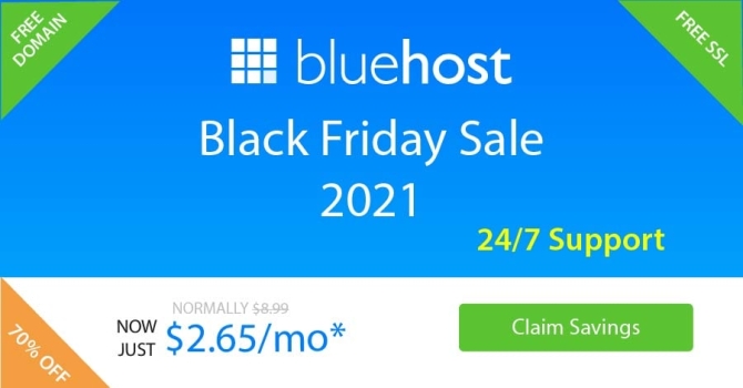 bluehost black fridy sale 2021