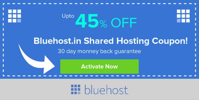 Bluehost.in Shared Hosting Discount Coupon