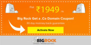 Bigrock .Co Domain Coupon @₹1949 For 1st Year [January2026]