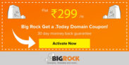 Bigrock .Today Domain Coupon @₹299 For 1st Year [April2026]